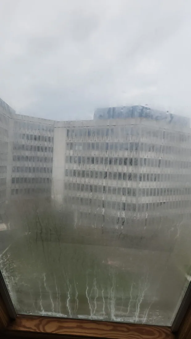 Vue de vitrage et de châssis à examiner